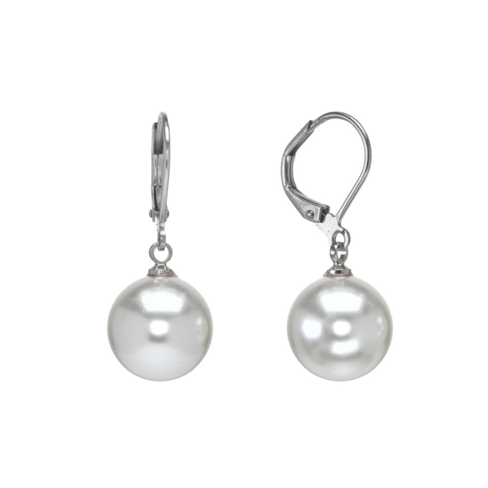 Swarovski Pearl Drop Earrings – Classic 10mm Leverback Lightweight Design